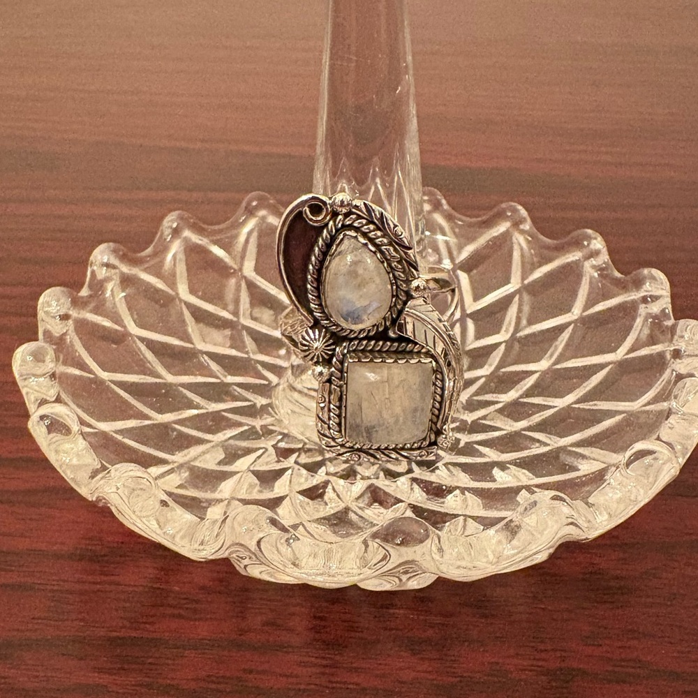 Rainbow Moonstone Ring - image 1